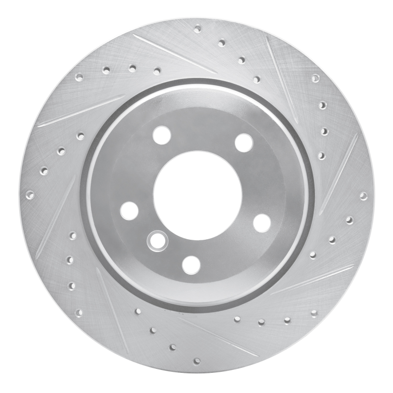 BMW 528I Brake Rotor (1) - Rear Right - R1 Concepts - Drilled & Slotted - Silver - `04-`10 BMW 528I Brake Rotor (1) - Rear Right - R1 Concepts - Drilled & Slotted - Silver - `04-`10